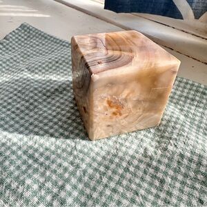 Natural Stone Cube paperweight